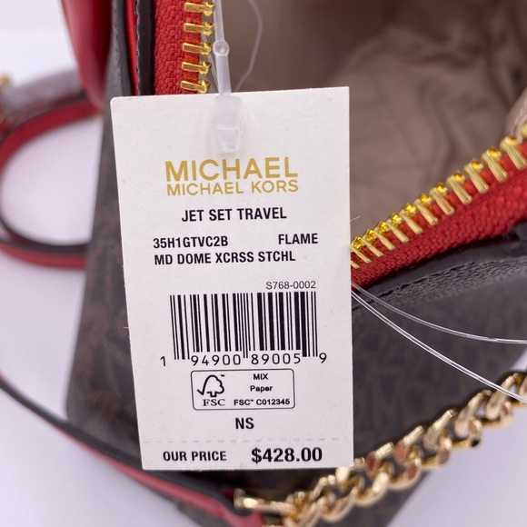 MICHAEL KORS Jet Set Medium Logo Dome Satchel XBODY - Picture 7 of 10